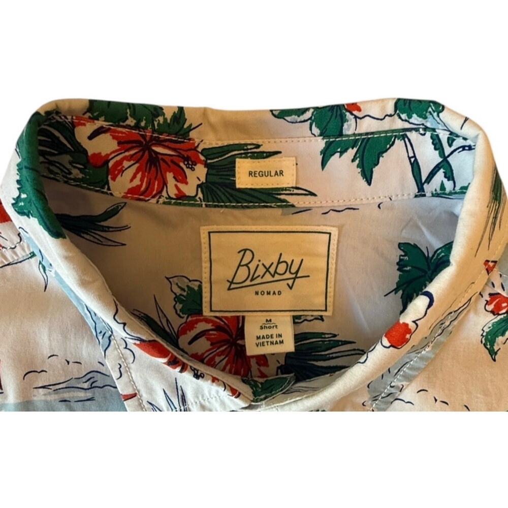 Bixby Nomad Men’s Casual Short Sleeve Shirt Tropical Design Size Med Reg Short - Picture 3 of 16